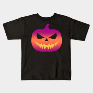 Halloween Pumpkin Pink Jack o Lantern Spooky Kids T-Shirt